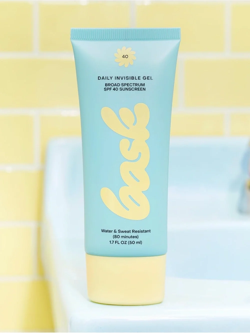 NWT Bask Suncare Daily Invisible Gel SPF 40 1.7 oz.